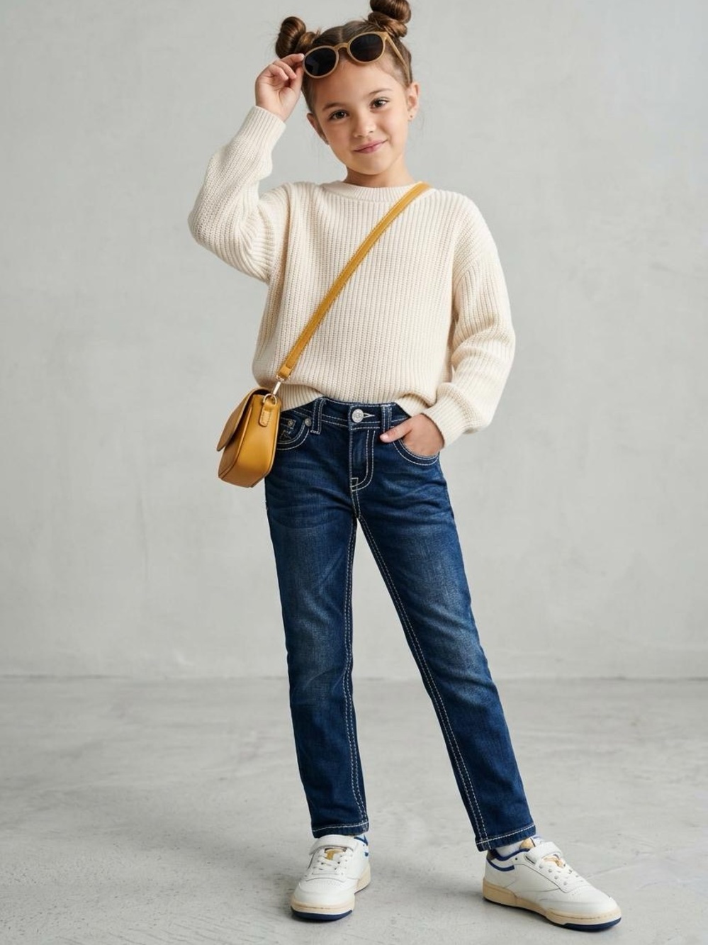 Free Planet Girls Indigo Straight-Leg Jeans